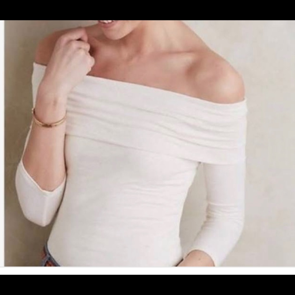 Anthropologie Amadi Cowl Off Shoulder Top S